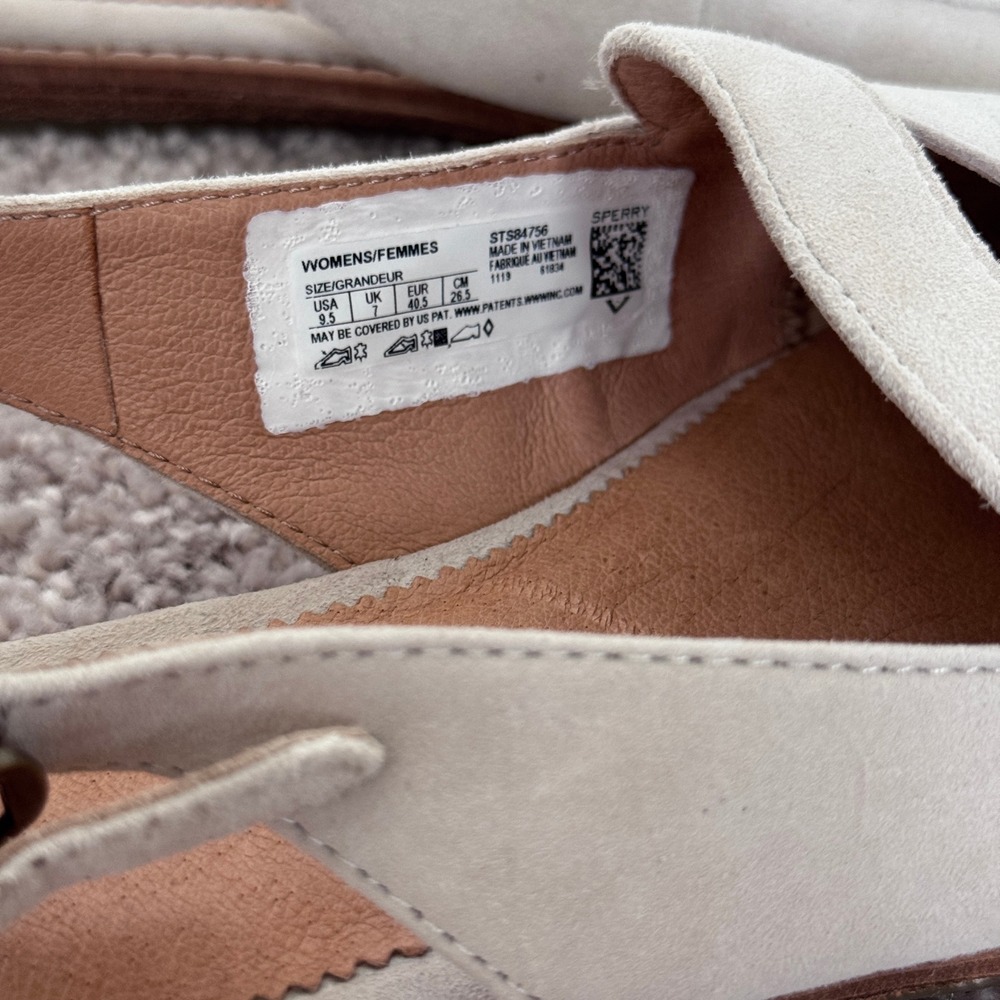 Sperry Top-Sider Womens STS84756 Beige Suede Pointed Toe Slingback Flats 9.5 - Picture 4 of 4